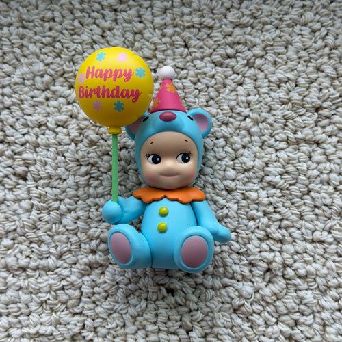 Opened Birthday. Birthday Bear, Flower Gift Series