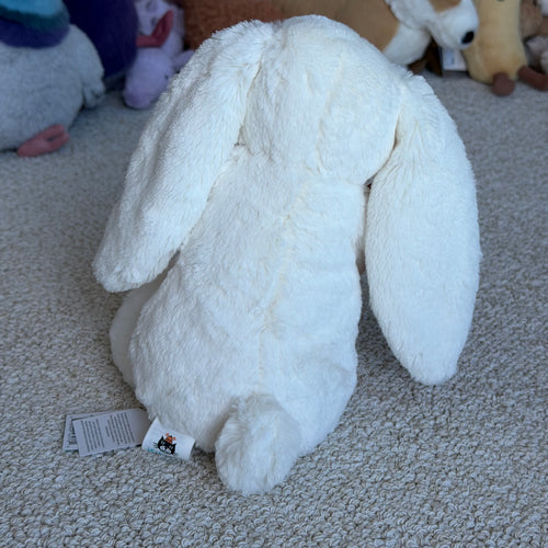 Medium Cream bunny with Rose