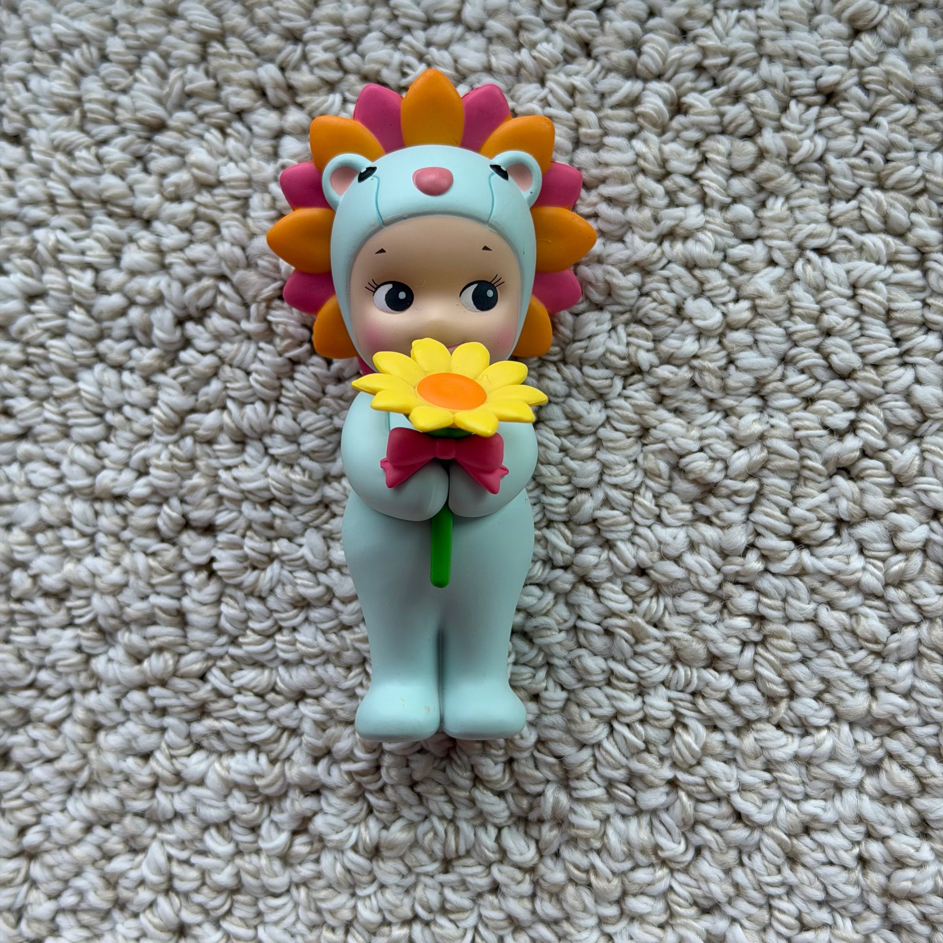 Opened Birthday. Birthday Bear, Flower Gift Series