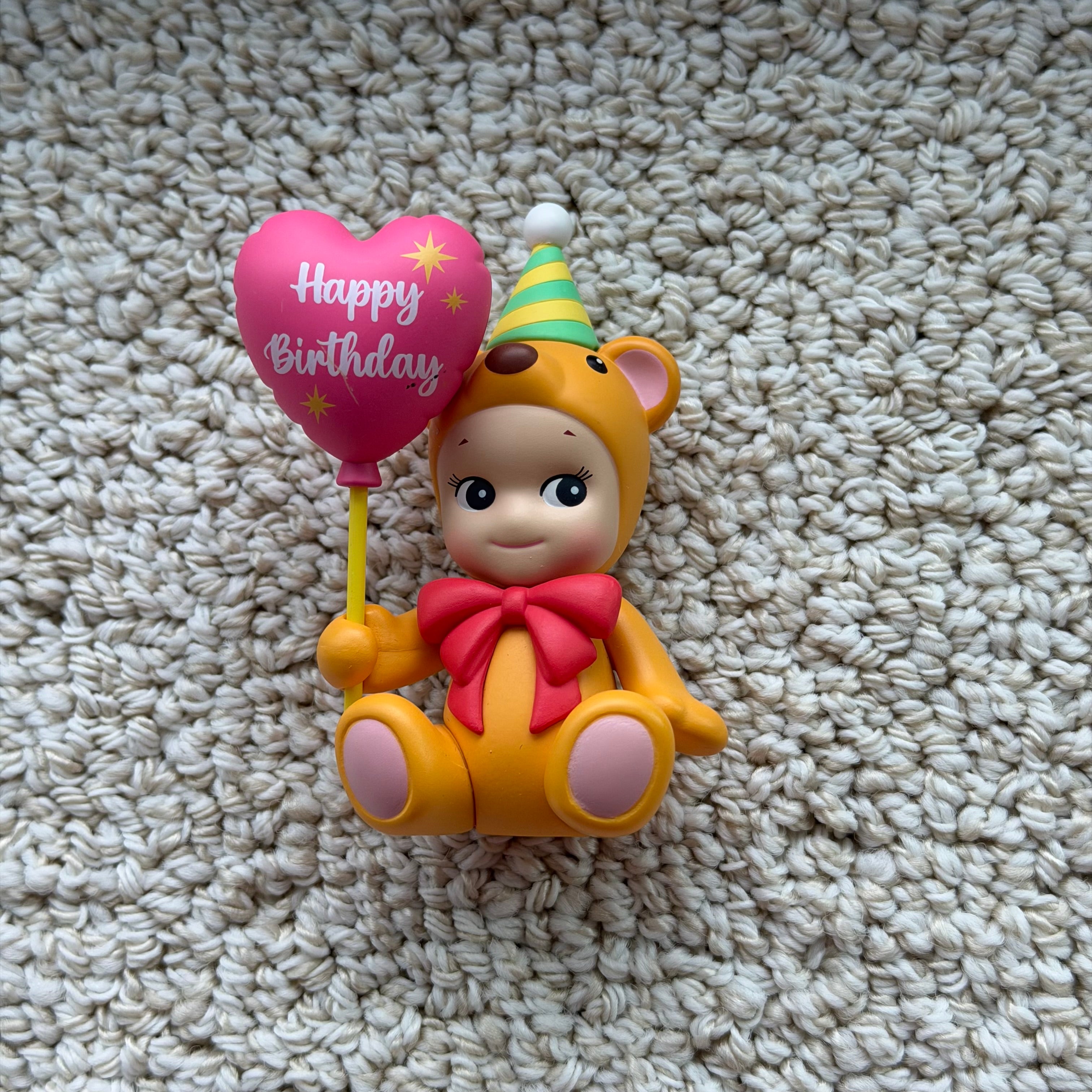 Opened Birthday. Birthday Bear, Flower Gift Series