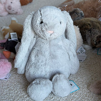Medium Bashful Silver Bunny