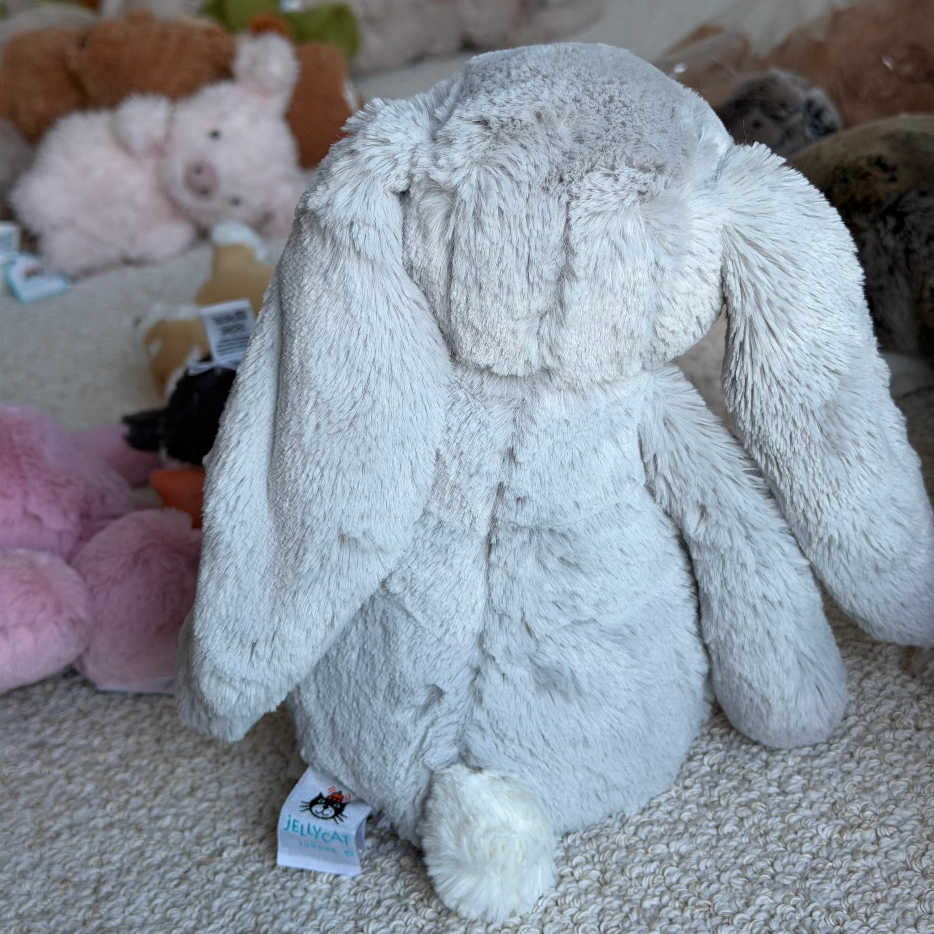Medium Bashful Silver Bunny