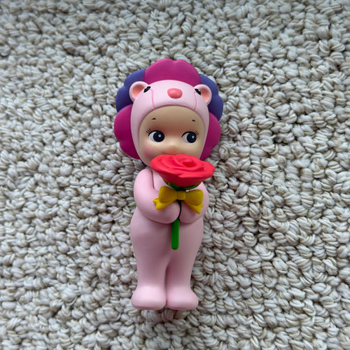 Opened Birthday. Birthday Bear, Flower Gift Series