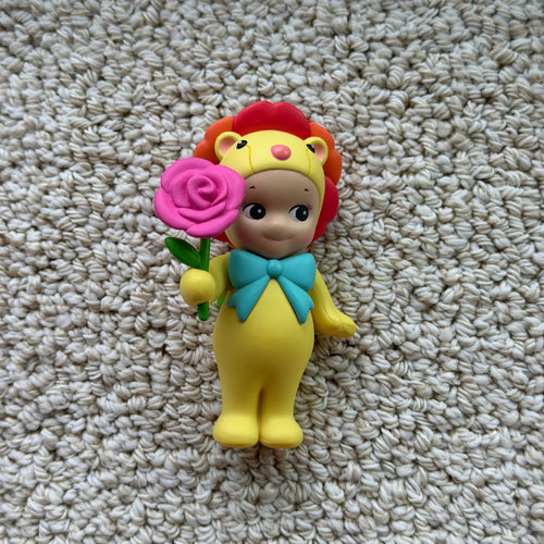 Opened Birthday. Birthday Bear, Flower Gift Series