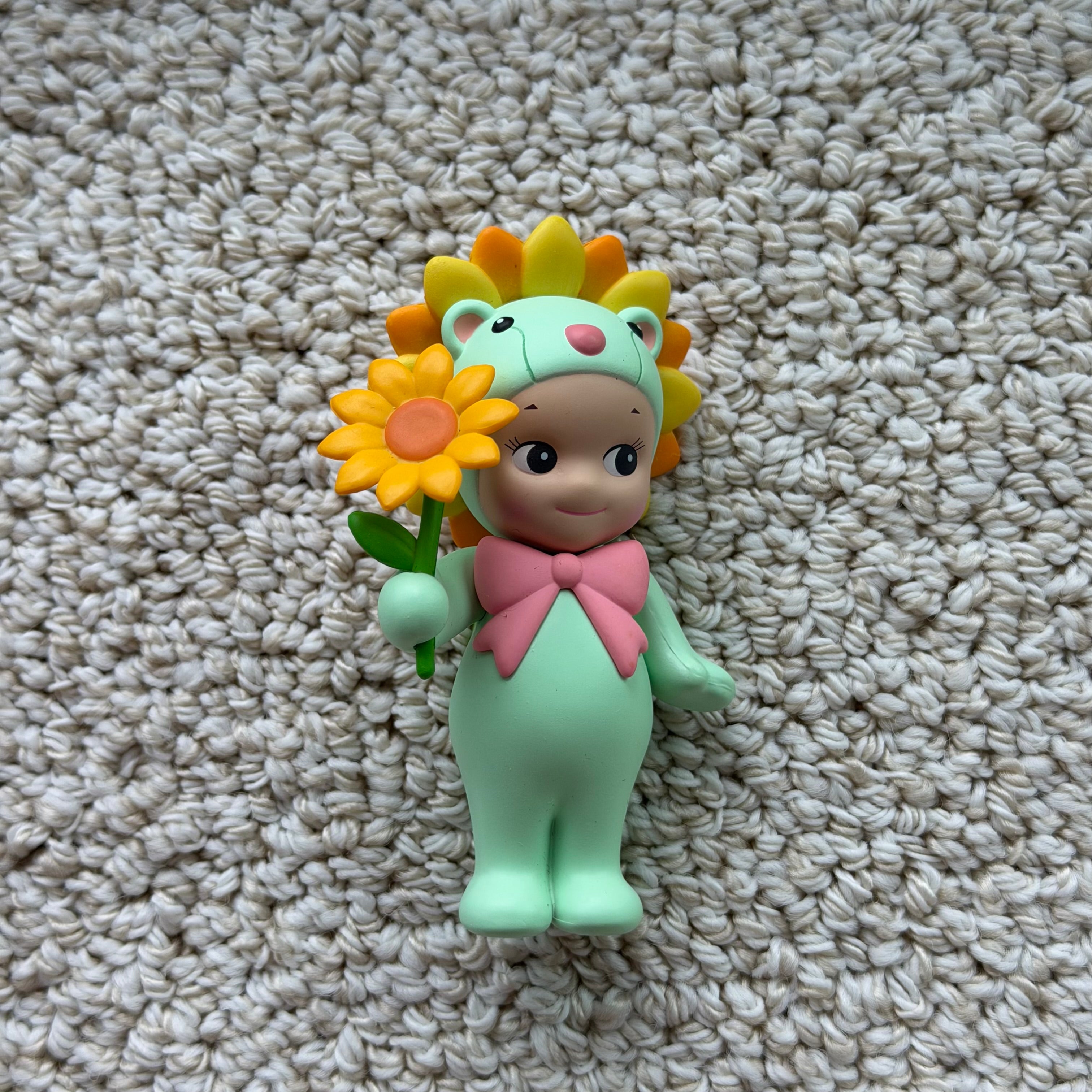 Opened Birthday. Birthday Bear, Flower Gift Series