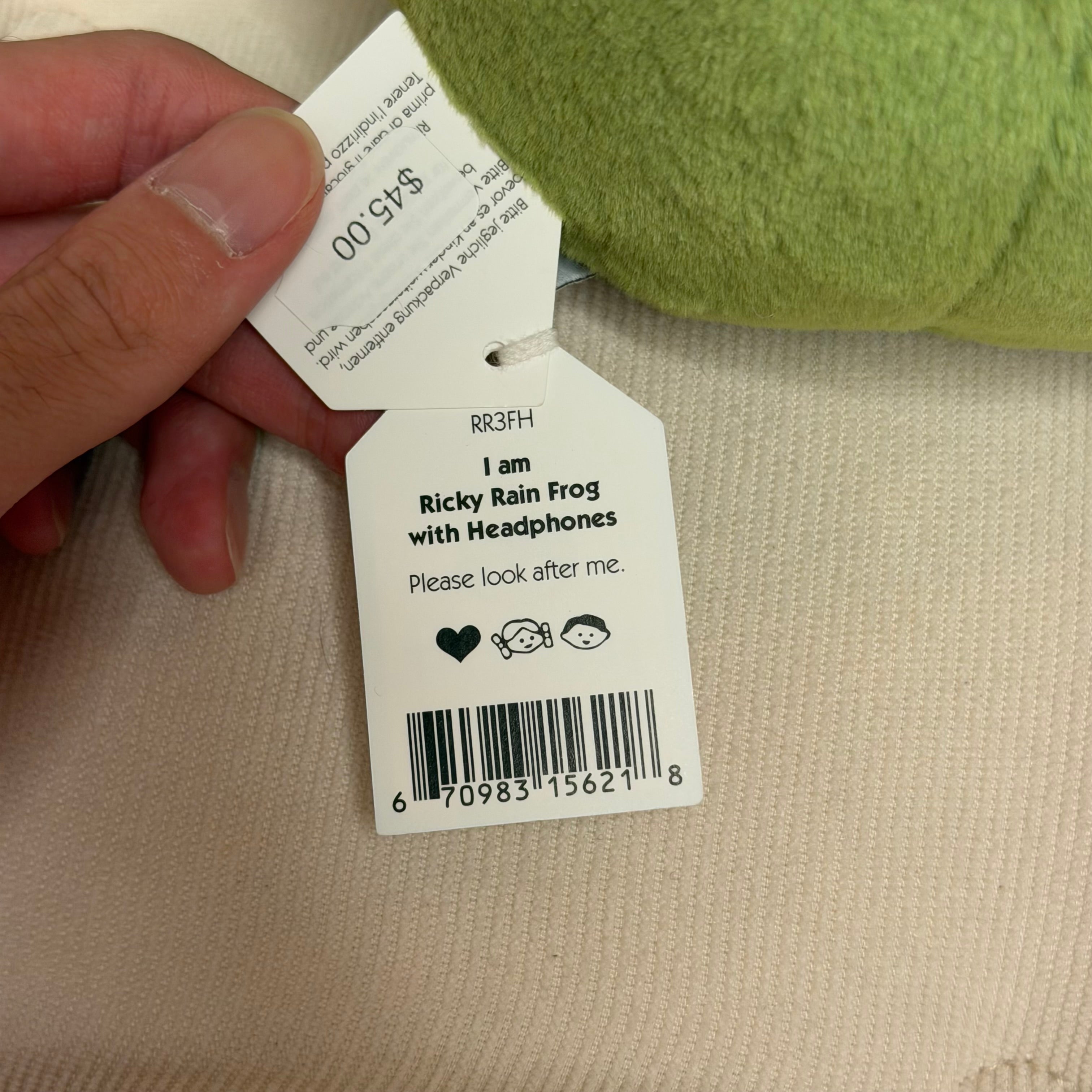 Ricky Rain Frog with Headphones