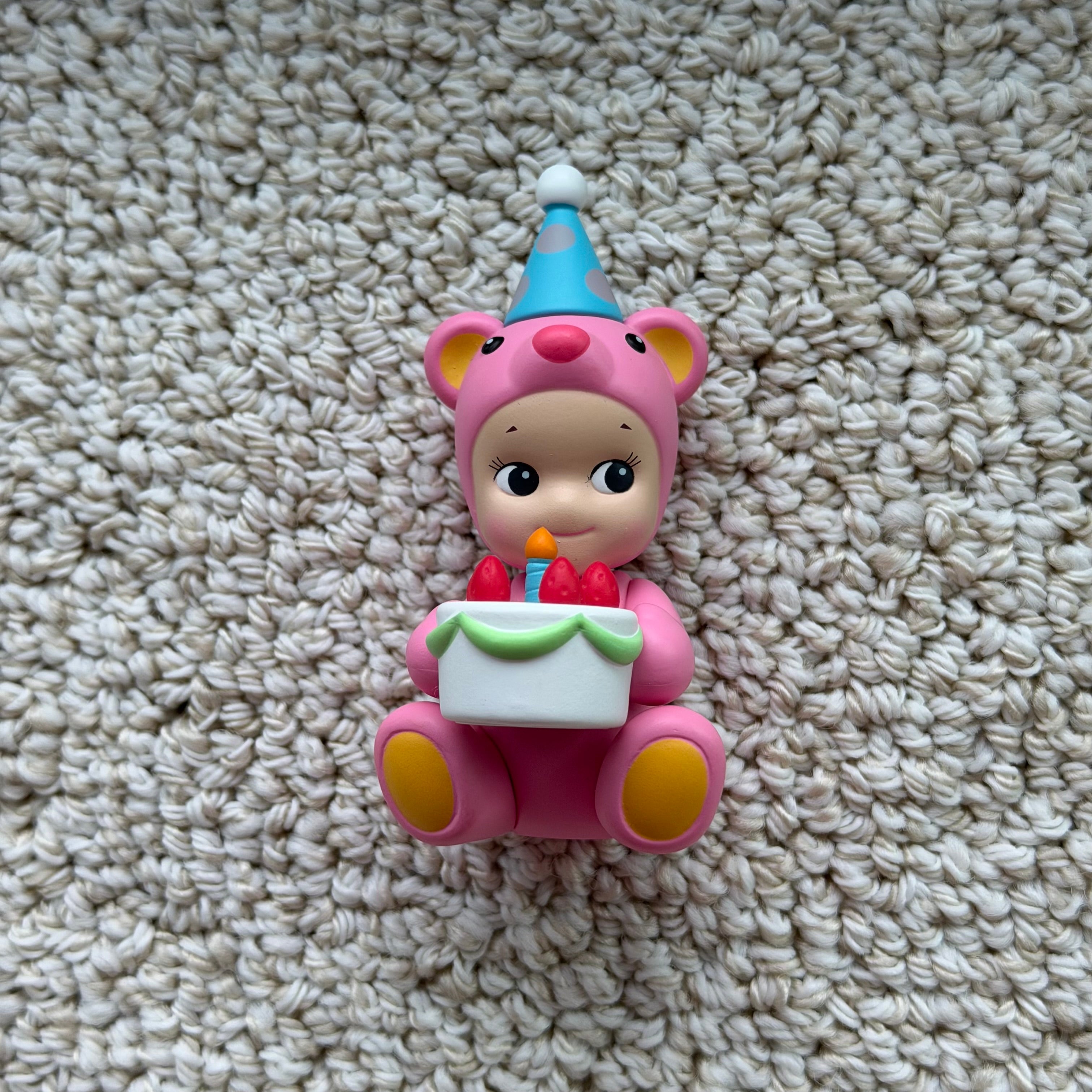 Opened Birthday. Birthday Bear, Flower Gift Series
